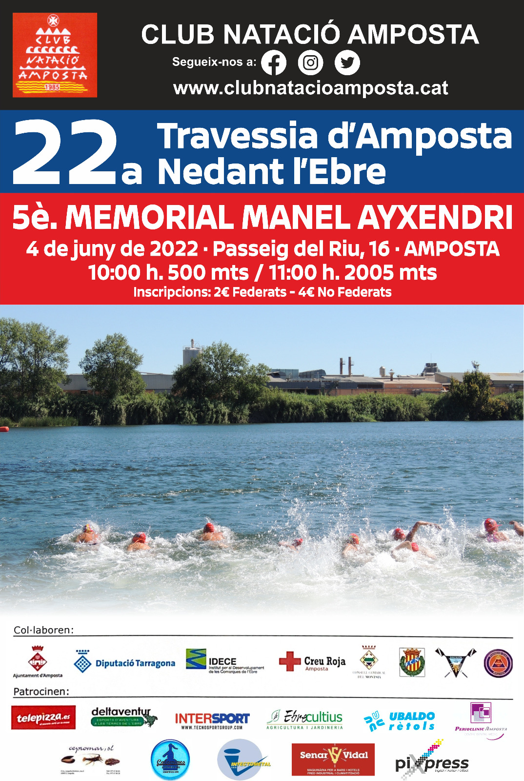 22a TRAVESSIA D\'AMPOSTA NEDANT  L\'EBRE. 5è MEMORIAL MANEL AYXENDRI.