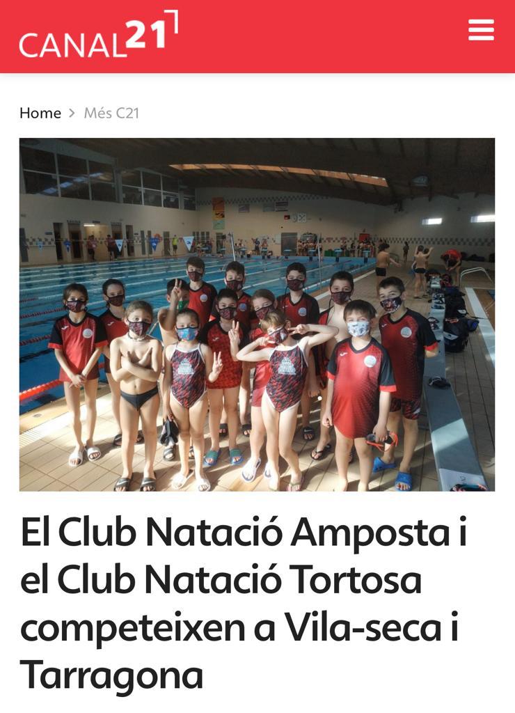 NOTÍCIA CANAL 21! El Club Natació Amposta competeix a Vila-seca i Tarragona